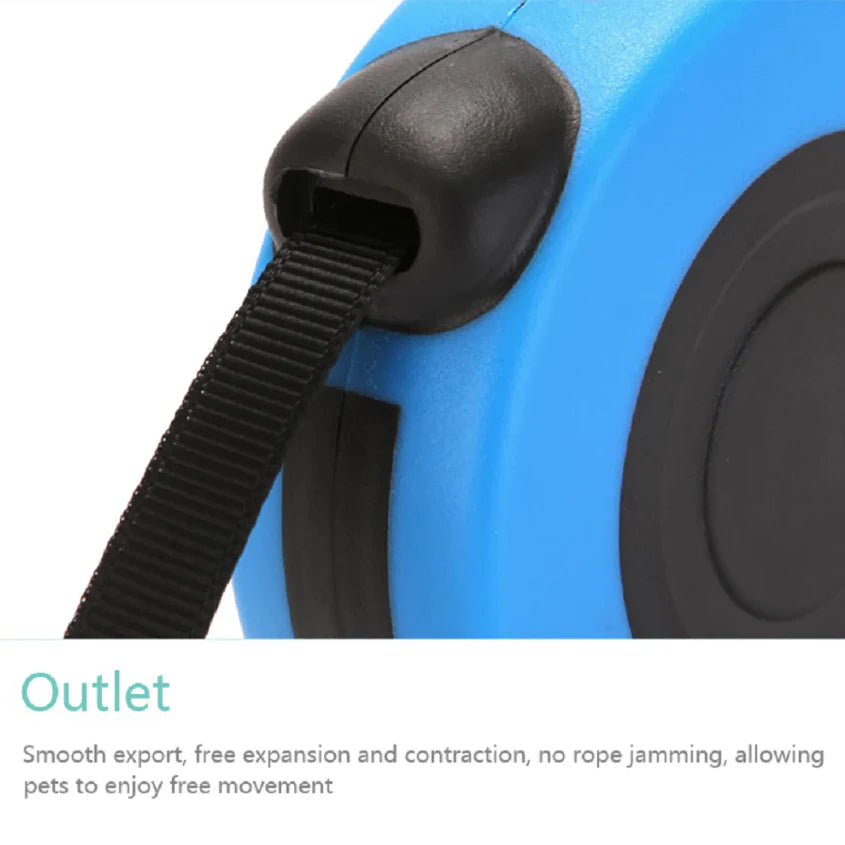 16.5FT Automatic Retractable Dog Leash with Pet Collar - Hands-Free Walking Lead - Free Shipping in the US