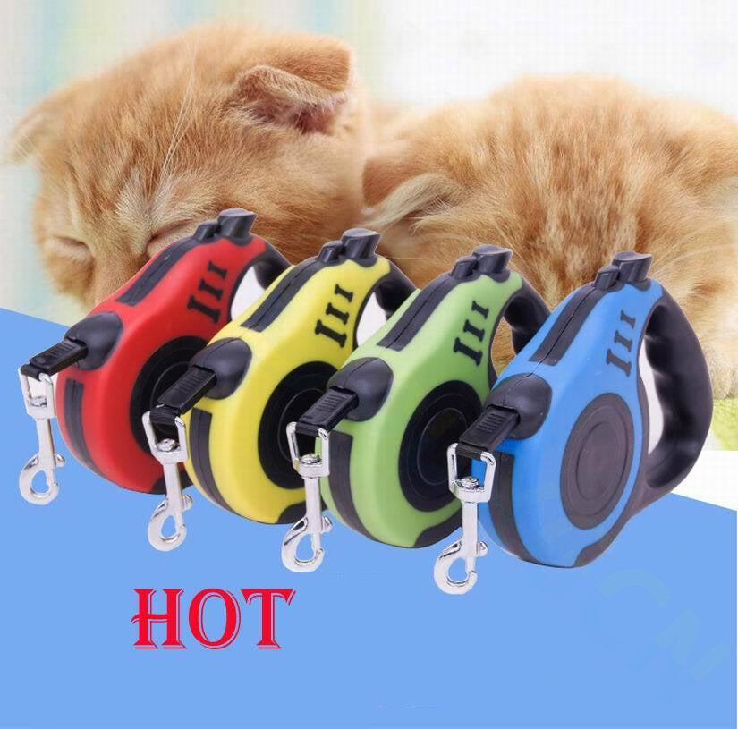16.5FT Automatic Retractable Dog Leash with Pet Collar - Hands-Free Walking Lead - Free Shipping in the US